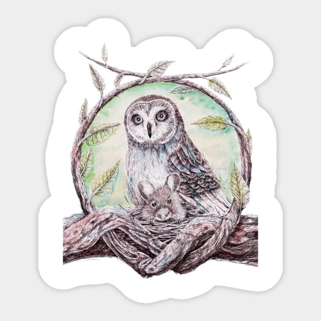 Owl Caregiver Sticker by AhmadMujib